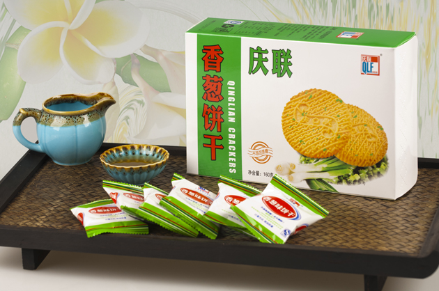 160g庆联香葱饼干