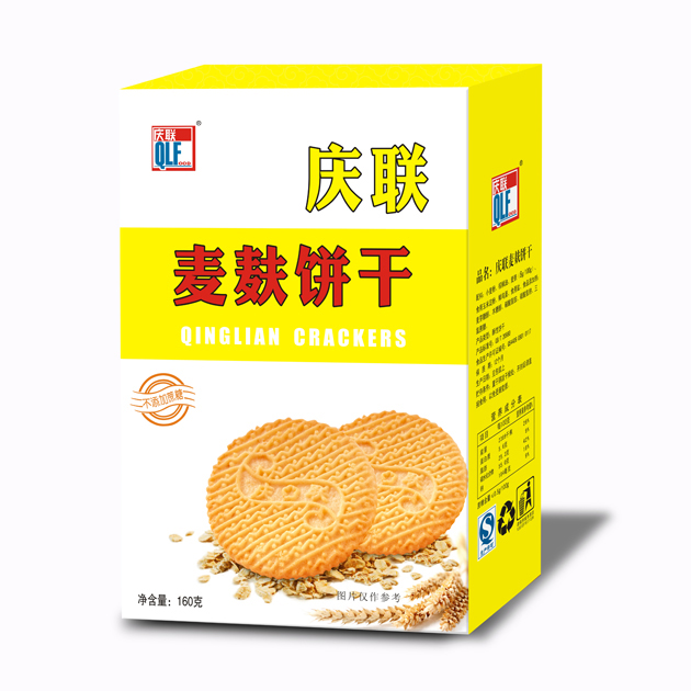 160g庆联麦麸饼干