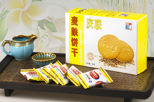 160g庆联麦麸饼干